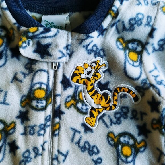 NWOT Disney Baby Tigger Fleece Footie 0-3 Months - Picture 2 of 7